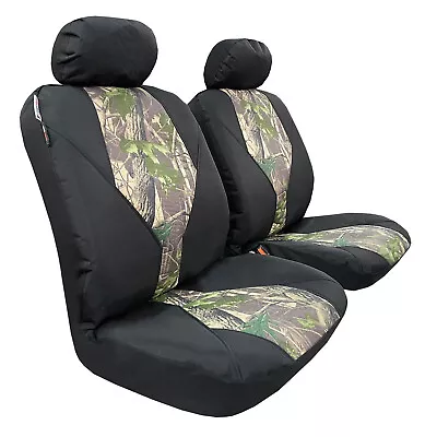  For Chevy Silverado 1500 2007-ON Car Front Seat Covers Black Green Camo Canvas  • $49.81