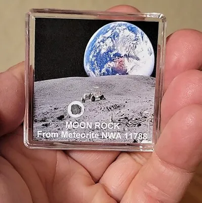 MOON ROCK DISPLAY -LUNAR METEORITE - DELUXE EDITION +EASEL +CERTIFICATE       Er • $20.95