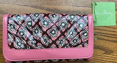 Vera Bradley Trifold Front Row Mocha Rouge Wallet - NWT - $34 MSRP! • $10