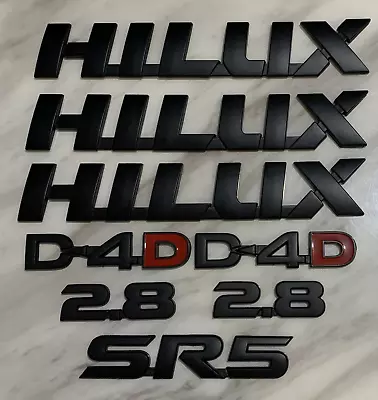 $55 • Buy Toyota Hilux Badge Set 2.8 D-4D SR5 Matte Black 2015 2016 2017 2018 2019 2020