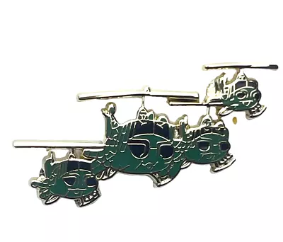 Quad 4 Formation Huey Helicopter 1 5/8 Inch Gold Tone Pin EE16005 F7D12V • $11.79