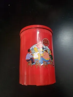 The Simpsons Moe's Tavern Talking Red Beer Koozie WORKS! Homer Lenny Karl Barney • $15