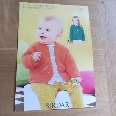 £2.50 • Buy Sirdar Snuggly Baby Bamboo DK - Pattern No. 4626 - Cardigans - Birth To 7 Years