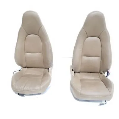 Pair Seat Tan Leather Minor Wear See Pics OEM 1999 2000 Mazda Miata  • $549.98