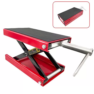 1100 LB Motorcycle Lift Scissor Jack Wide Deck Motorcycle Center Stand • $56.99