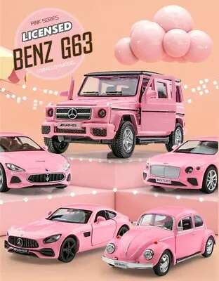 Pink 1:36 Licensed Benz AMG Beetle GT-R Model Diecast Vehicle Car Toy Girl Gift • $12.95