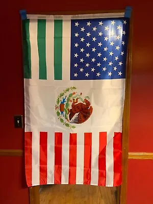 USA Mexico Friendship American Mexican Combination 3x5 Banner Flag • $3