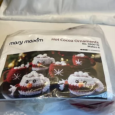 Mary Maxim Hot Cocoa Ornaments No 96061 Makes 6 New Kit In Pkg • $14.24