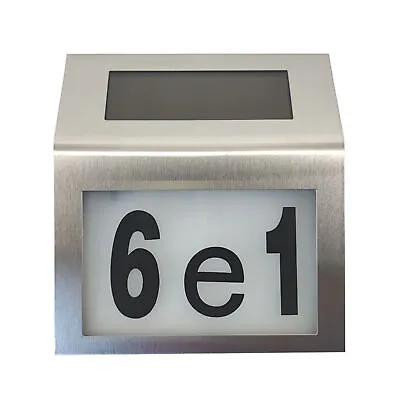 £14.04 • Buy Solar   House Number Sign Lighted LEDs Doorplate Number  P8F6