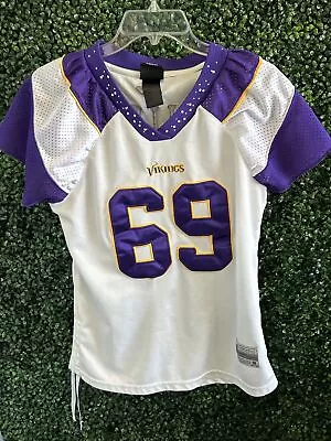 Women's Reebok NFL Minnesota Vikings JARED ALLEN #69 Football Jersey Size Large • $16.99