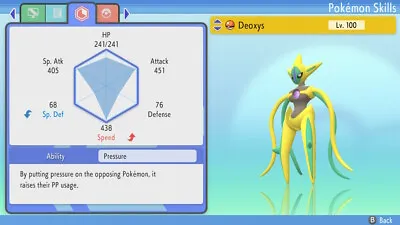 Pokemon Brilliant Diamond Shining Pearl BDSP - Shiny 6IV Max EV Deoxys Attack • $1.95