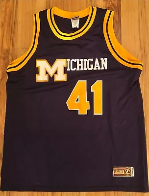 GLENN RICE MICHIGAN WOLVERINES Throwback (1989) Jersey Size XL Majestic Sewn • $54.95