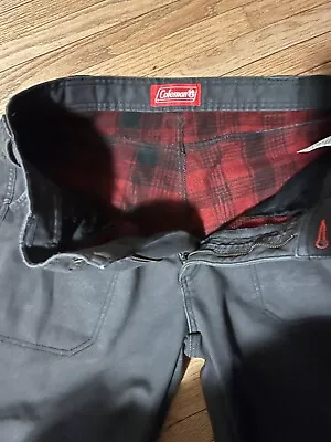 Coleman Men’s Flannel Lined Carpenter Pants 32/30 Gray Utility Camping Outdoor  • $20