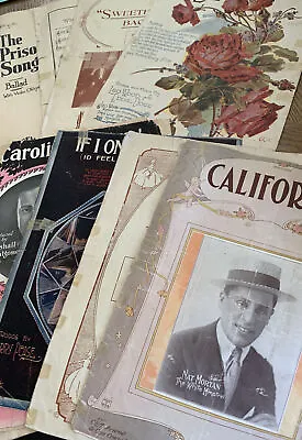 11 Piece Lot Of Vintage & Classical Sheet Music From 1900’s 20’s 30’s & 40s • $11