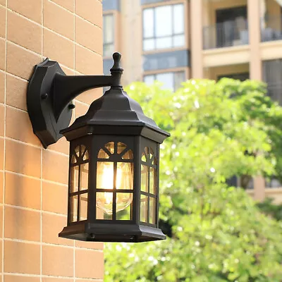 Outdoor Wall Lantern Garden Lighting Lamp Sconce Yard Patio Light Wall Mounted • £17.95