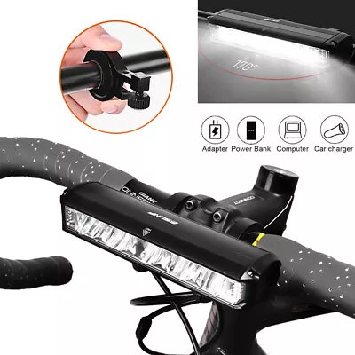 USB Rechargeable LED Bicycle Light MTB Bike Waterproof Cycle Front Headlight AU • $35.79