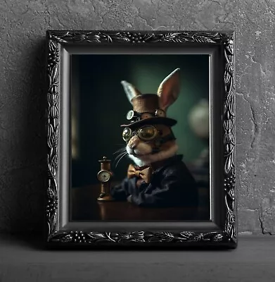 Steampunk Rabbit Art Print Wall Hanging Animal Poster Picture Photo Animal Bunny • $7.99