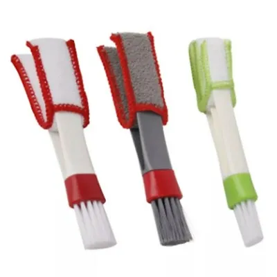 £4.29 • Buy Car Air Conditioner Vent Grill Keyboard Blind Duster Cleaner Microfibre Red/Grey