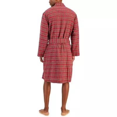 Club Room Mens Red Plaid Sleepwear Nightwear Robe Loungewear L/XL BHFO 9421 • $8.99