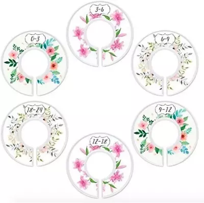 6 Pcs Baby Wardrobe Dividers Nursery Closet Organizer Baby Boy Girl Clothing  • £12.35