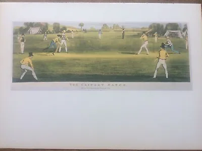 Cricket Match Print Coloured Aquatint After James Pollard 1824  • £14.99