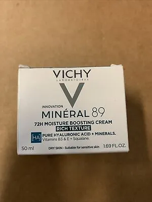 Vichy Mineral 89 72 Hour Moisture Boosting Cream Rich Texture 50ml 02/26 #501 • $19.25