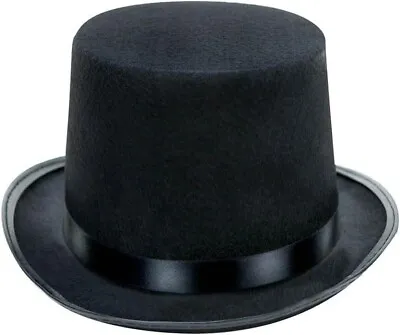 New Classic Black Top Hat Perfect For Halloween Costumes Magician Steampunk • $11.87