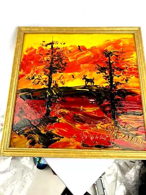 Morris Katz Signed Amazing Original Oil Painting Gorgeous Frame Great Condition • $175