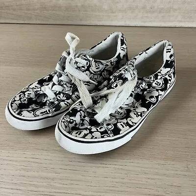 Disney Mickey Mouse Women's Size 7 Black & White Shoe Sneaker • $18