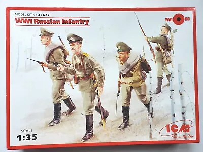 ICM 1:35 US WWI Russian Infantry Model 4 Figure Kit 35677 • $24.99