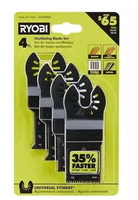 RYOBI 4-Piece Wood Oscillating Multi-Tool Blade Set • $25