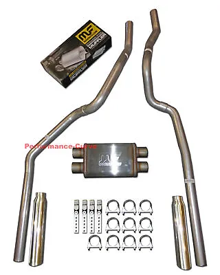 96-99 Chevrolet GMC Truck 5.7L Mandrel Dual Exhaust W/ MagnaFlow 14  Body • $349.95