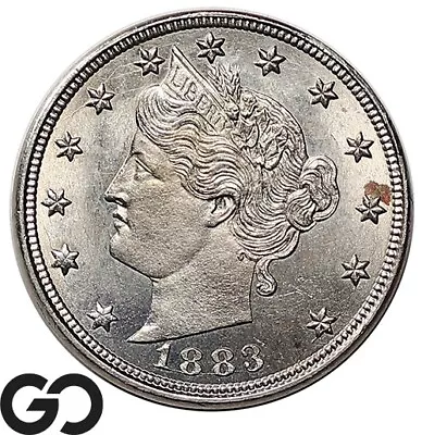 1883 Liberty Nickel V Nickel No Cents Sharp & Lustrous Superb Gem BU++ • $30.01