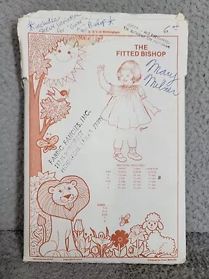 Girls Smocked Dress Sewing Pattern Size 4-8 Vintage 1982 The Fitted Bishop Kids • $8.99