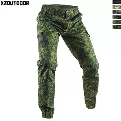 Men's Tactical Joggers Ripstop Cargo Pants Worker Hiking Combat Ankle Trousers • $39.89