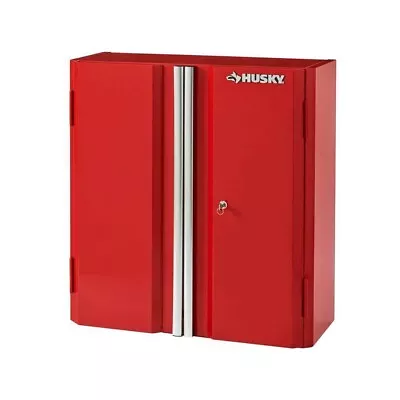 Husky Wall Mounted Garage Cabinet 28 X29.7  24-Gauge Steel Adjustable Shelf Red • $199.90