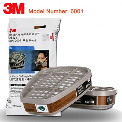 3M 6001 Organic Vapor Respirator Filter Cartridge 1pair/2pair/5pair/8pair SALE! • $160.49