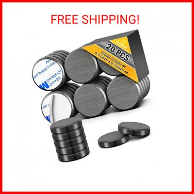 20 Pack Adhesive Round Disc Magnets - Strong Ceramic Craft Magnets For DIY Refr • $6.95