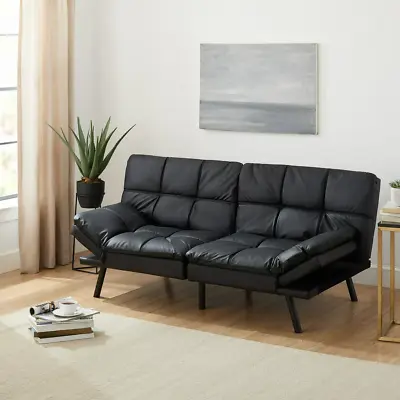 Memory Foam Futon Couch Convertible Sofa Bed Sleeper Foldable Loveseat Size Full • $138.64