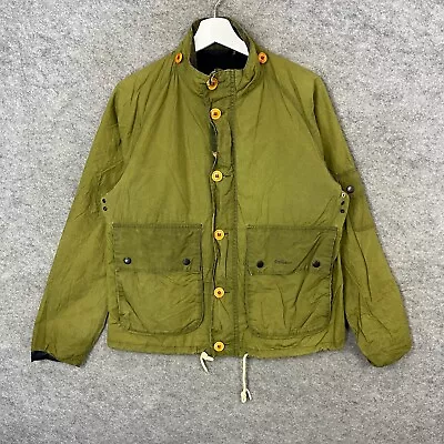 Barbour Jacket Mens Medium Green Overhand Wax Coat Cowen Commando Camo • $111.89