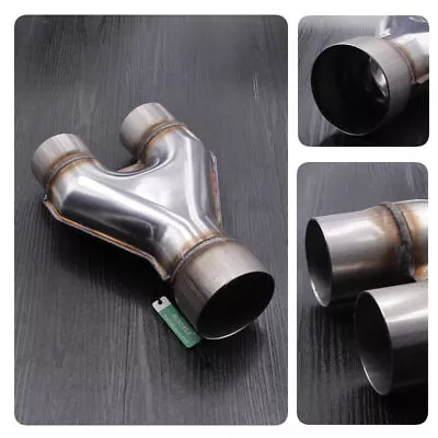 Universal Stainless Steel Exhaust Y-Pipe Piece Adapter 3  Single & 2.25  Dual • $65.28