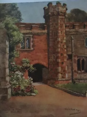 £4.50 • Buy Antique Print 1909 Tower Of Ambulatory Hospital Of St Cross Winchester Painting