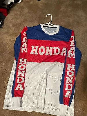 Honda Team Racing Motocross Long Sleeve Jersey Supercross Moto-X  Size Large • $45