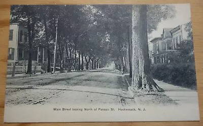 Main St Looking North Of Pasaic Hackensack NJ Undivided Postcard • $2