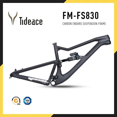 2023 Tideace Enduro Full Suspension Mountain Bike Frame BB92 T1000 Carbon Fiber • $892.06