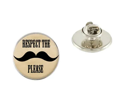 £4.75 • Buy Respect The Moustache Metal Pin Badge Lapel Brooch Movember Birthday Gift N686
