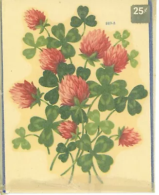 Vintage Meyercord Decal Red Clover Flowers #889-B 1/sheet 1940s • $13.99