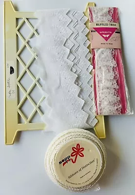 Vintage Lace Trim Ivory White Mixed Lot • $12