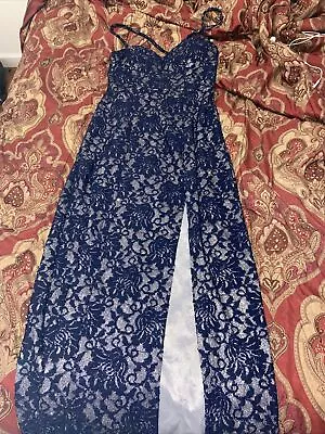 Blue Maxi Slit Dress • $30