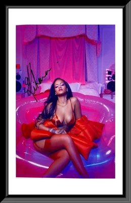 £17 • Buy Rihanna Signed Framed Promo Photo - A4 Reprint Autograph